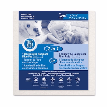 True Blue 30 in. W X 62 in. H X 1 in. D Fiberglass 11 MERV Hammock Filter ACHPE3062